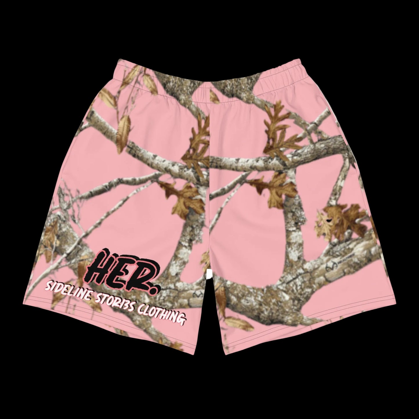 SLS for HER. Pink Camo Athletic Shorts
