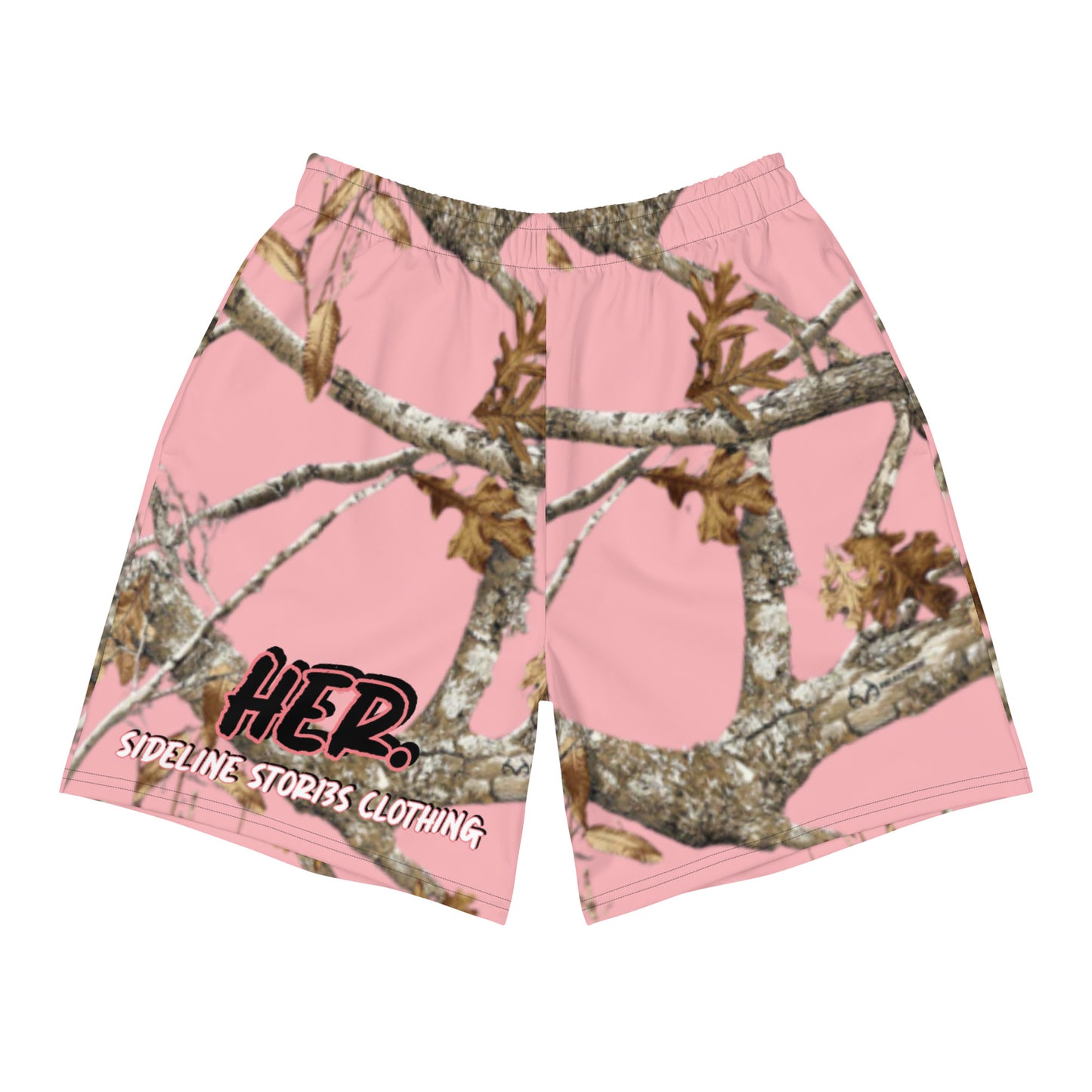 SLS for HER. Pink Camo Athletic Shorts